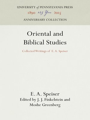 cover image of Oriental and Biblical Studies